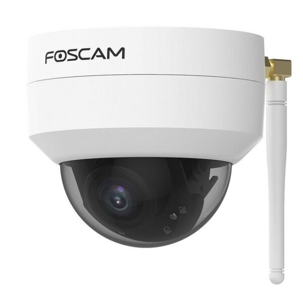 Foscam Überwachungskamera D4Z 4MP Dual-Band WLAN PTZ Dome (Außenbereich, Innenbereich, Fast 360°-Blickwinkel, Nachtsicht, Vorinstallierte 64 GB microSD-Karte, Wetter- und Vandalismusschutz, Intelligente Erkennung & Nachrichten mit Push-Funktion)