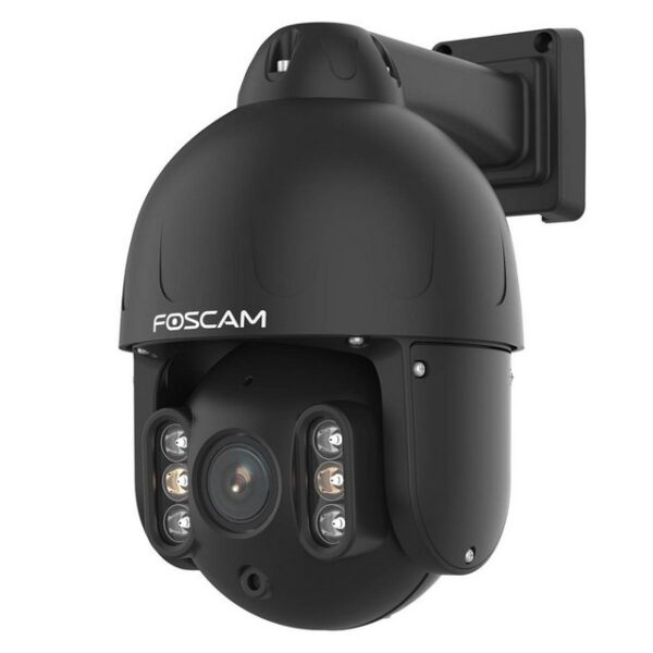 Foscam Überwachungskamera SD8EP hochauflösende 8 MP PoE PTZ Dome (mit 4-fach optischem Zoom und Personen- und Fahrzeugerkennung, Automatische Verfolgung, Scheinwerfer, Sirene, Nachtsicht bis 50m)