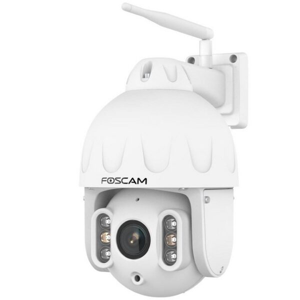 Foscam Überwachungskamera SD8P hochauflösende 8-MP Dualband WLAN PTZ Dome (mit 4-fach optischem Zoom, Personen- und Fahrzeugerkennung, Nachtsicht, Zwei-Wege-Audio, Micro-SD-Kartenslot, Wetterfest)