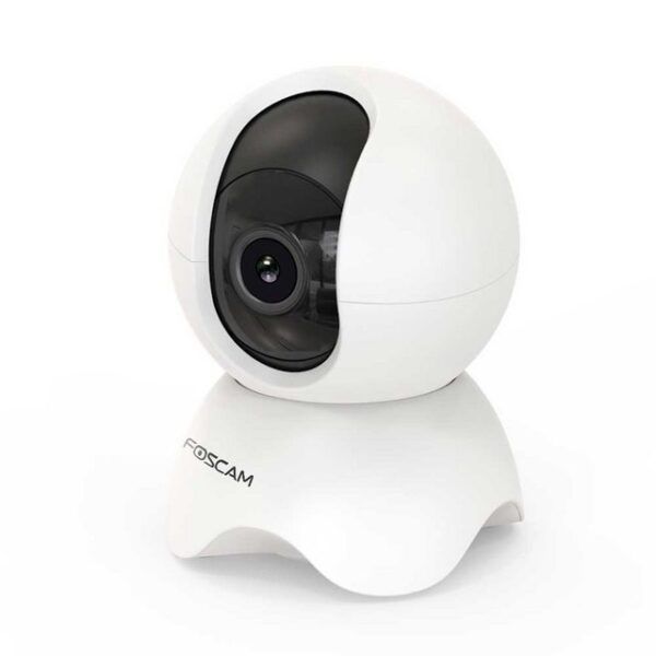 Foscam Überwachungskamera X5 5 MP Super HD WLAN schwenkbare und neigbare (Innenbereich, Nachtsicht, P2P-Funktion, Zwei-Wege-Audio, microSD-Kartenslot bis zu 128 GB)