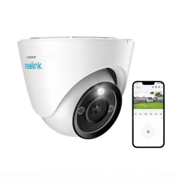 Reolink Überwachungskamera 12MP PoE Ultra HD Dome (Innenbereich, Außenbereich, Farb-Nachtsicht, Personen-/Autoerkennung, 2-Wege-Audio, Spotlight)