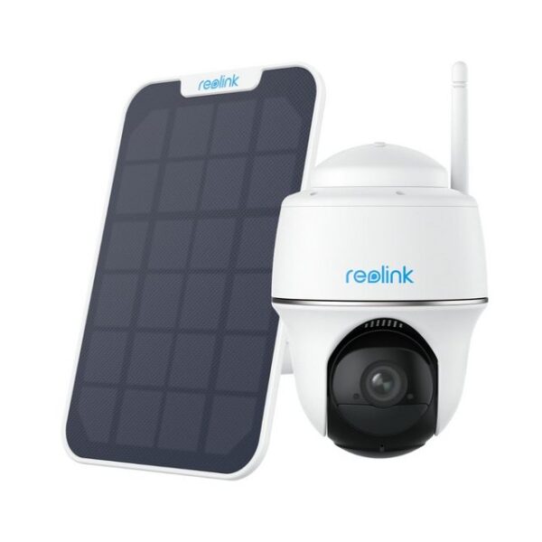 Reolink Überwachungskamera 3MP Argus PT Lite+Solarpanel (Außenbereich, Personen-/Fahrzeugerkennung, Solarbetrieben, 2,4 GHz WLAN, 2 Wege-Audio)