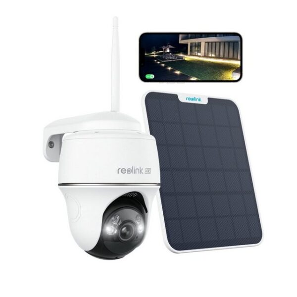 Reolink Überwachungskamera 4K 8MP Smarte kabellose Argus Series (Außenbereich, 5/2,4 GHz Dualband WLAN,Spotlight, 4K,Personen-/Fahrzeugerkennung)