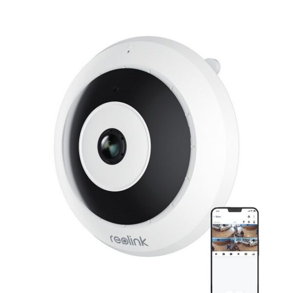 Reolink Überwachungskamera 6MP 360° Panorama PoE Fisheye-Kamera (Innenbereich, 3K,Bewegungserkennung,Personenerkennung,2-Wege-Audio)