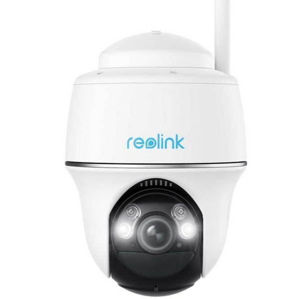 Reolink Überwachungskamera Argus Series B430 akkubetriebene, kabellose 5 MP Dualband WLAN (Innenbereich, Außenbereich, Personen- und Fahrzeugerkennung, mit Schwenk- und Neigefunktion)