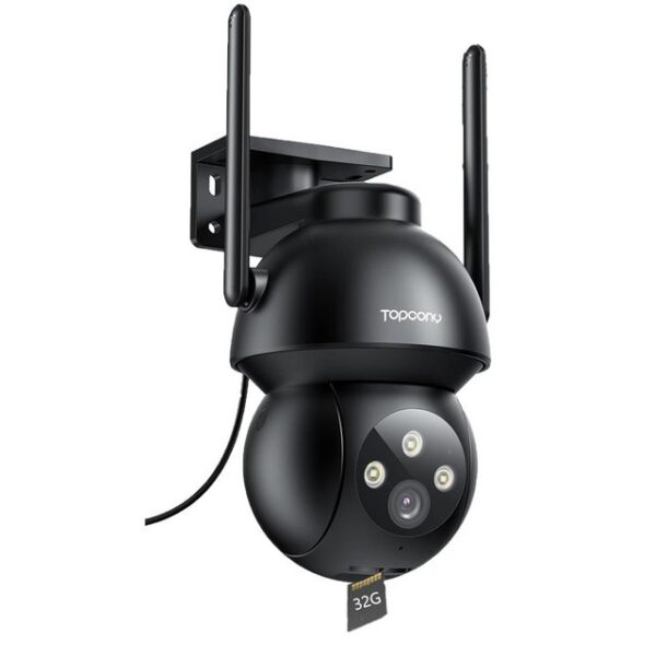 Topcony Überwachungskamera 2K Überwachungskamera Aussen Kamera Überwachung PTZ mit 32GB Karte (AuBenbereich, Aussen, 5MP Wlan IP Kamera Outdoor Außenkamera WiFi Outdoor Camera, 1-tlg., mit Automatische Verfolgung, 2-Wege Audio, Menschenerkennung,TF-Karte/Cloud-Speicher)