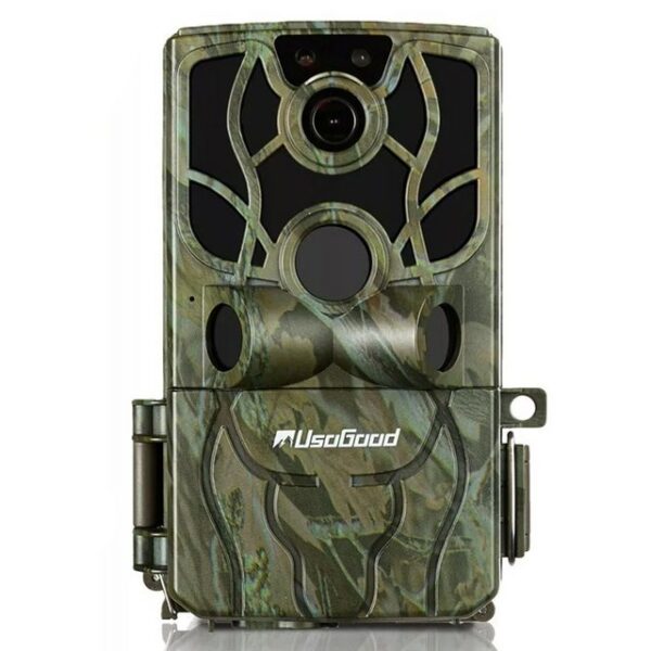 Usogood Überwachungskamera Wildkamera mit Handyübertragung APP, 4K 48MP (Outdoor, WLAN Bluetooth Wildkamera mit Bewegungsmelder Nachtsicht, 0,3s Auslösezeit, 120 °Weitwinkel Wildtierkamera, IP66 Wasserdicht)