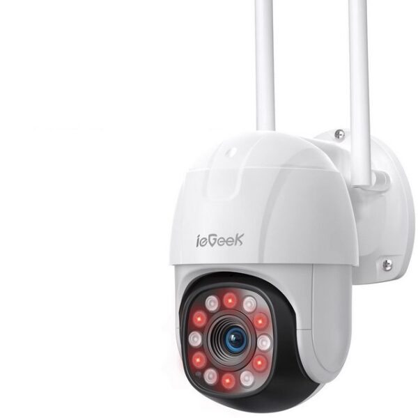 ieGeek Überwachungskamera 1080P PTZ Outdoor WLAN IP Kamera überwachung Aussen (WiFi Dome Camera mit Farbiger Nachsicht, Zwei-Wege-Audio, 24/7 Aufzeichnungen)