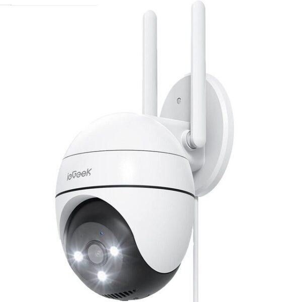 ieGeek Überwachungskamera PTZ Überwachungskamera Aussen,5MP Kabellose IP WLAN Outdoor (AuBenbereich, Aussen, außen, 360°Schwenkbare WiFi PTZ IP Kamera Outdoor Mit Mensch Bewegungsmelder, 1-tlg., Automatische Verfolgung, Nachtsicht in Farbe, 2-Wege-Audio, Personenerkennung)