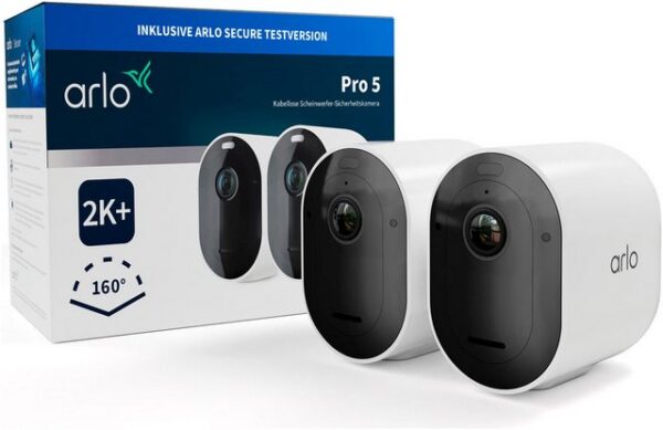 ARLO Überwachungskamera Pro5 2K Security Camera 2er Set (Außenbereich, Packung, 2-tlg)