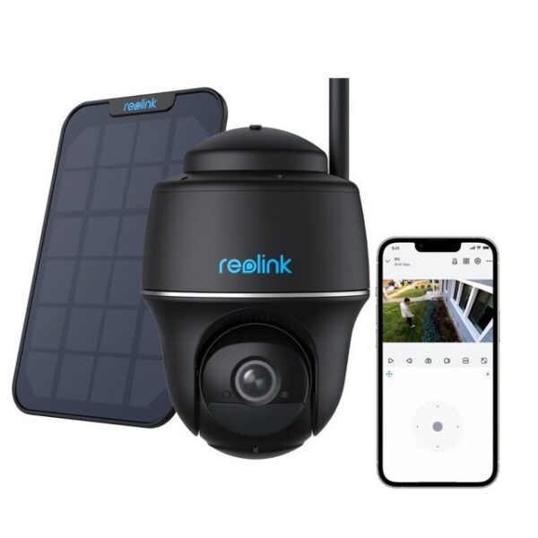 Reolink Überwachungskamera PTCam ProHD 5MP mit Solarpanel, 2,4/5GHz WLAN (Außenbereich, 1-tlg., 2K+,PIR-Erkennung,IR-Nachtsicht,Solarbetrieben,Zwei-Wege-Audio)