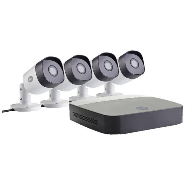 Yale Überwachungskamera Smart Home CCTV Kit XL mit 4 FullHD (mit 2-Wege-Kommunikation, mit Gesichtserkennung, mit Autoerkennung)