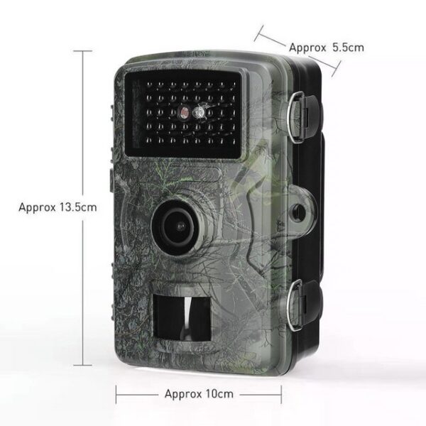 ZEUOPQ Überwachungskamera Trail-Kamera mit Bewegungsmelder, Verbesserte Infrarot-Nachtsicht (Innenbereich, Außenbereich, 12MP Wildkamera mit 64 GB Micro-SD-Karte, 1-tlg., 1080P, HD-Wildkamera, IP66 Wasserdicht Sicherheitstechnik, Ideal für Außensicherheit)