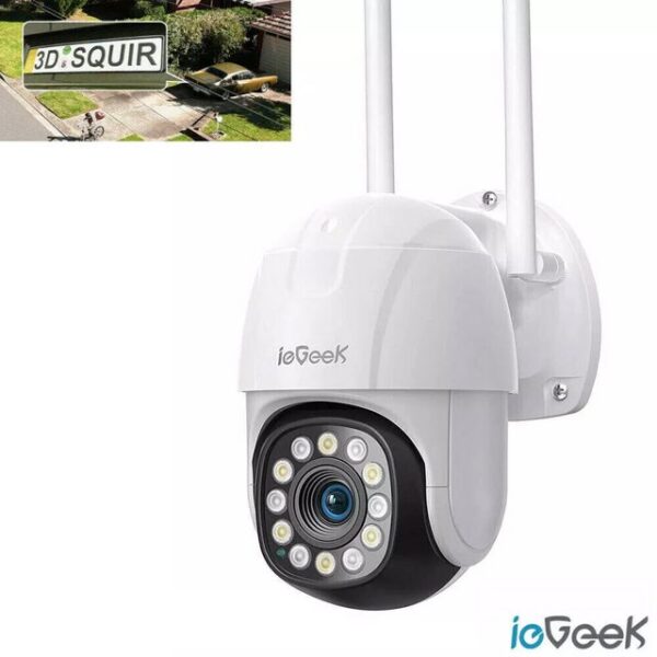 ieGeek Smart Home Kamera 360° Überwachungskamera HD Nachtsicht & 4X Optischer Zoom 1080P Kamera (AuBenbereich,Aussen,Outdoor, 1-tlg., 2,4GHz WLAN PTZ mit Automatische Verfolgt, WiFi Dome Camera mit Farbiger Nachsicht, 24/7 Aufzeichnungen)