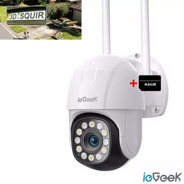 ieGeek Überwachungskamera 1080P Überwachungskamera Aussen WLAN PTZ mit Automatische Verfolgt (AuBenbereich,Aussen,Outdoor, WLAN Outdoor Zwei-Wege-Audio & 4X Optischer Zoom, WiFi Dome Camera mit Farbiger Nachsicht, 24/7 Aufzeichnungen)