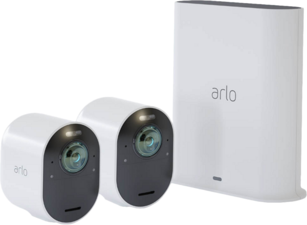 Arlo Ultra 2 Überwachungskamera 4K Weiß Doppelpack